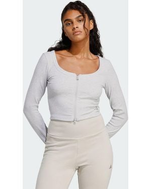 adidas SEASONAL ESSENTIALS RIB CARDIGAN (1-tlg) - Grau
