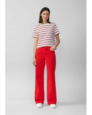 S.oliver 5-Pocket- Jeans Suri / Regular Fit / High Rise / Wide Leg - Rot