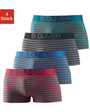 S.oliver Hipster (Packung, 4-St) knapp sitzende Boxershorts - Blau