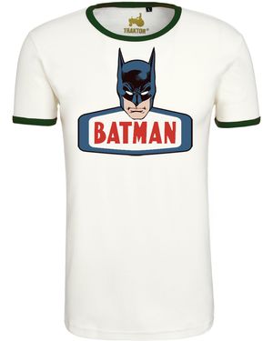 Logoshirt T-Shirt Batman Face mit trendigem Superhelden-Print - Weiß