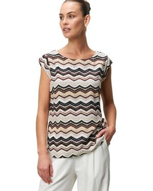 Zero Klassische Bluse mit Zickzackmuster - Mehrfarbig
