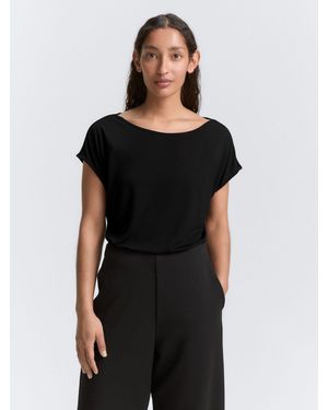 Tom Tailor T-Shirt mit Cut-Outs - Schwarz