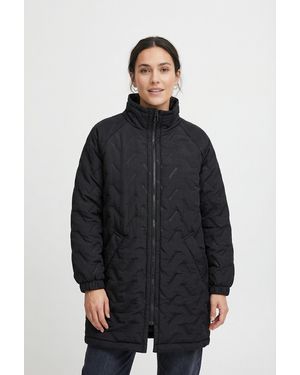 Freequent Steppjacke FQCROWN mit Muster - Schwarz