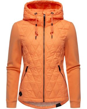 Ragwear Outdoorjacke Lucinda Steppjacke Aus Modernem Materialmix Mit Kapuze - Orange