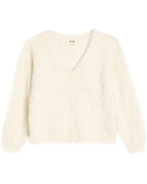 Koton Cardigan V-Kragen Normale Länge - Weiß