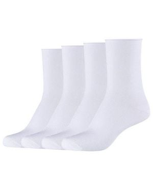 S.oliver Socken Silky Touch (4-Paar, 4 Paar) Mit Elastischem Bund - Weiß