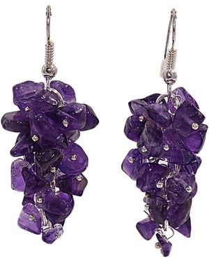 Firetti Paar Ohrhaken Schmuck Geschenk Silber 925 Ohrschmuck Ohrringe Edelsteine - Lila