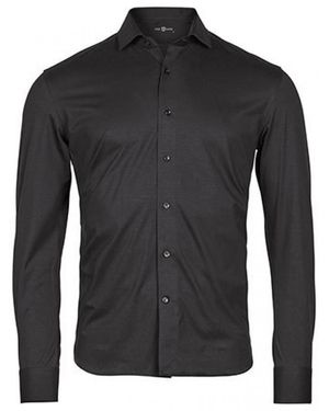 Tee Jays Outdoorhemd Active Stretch Shirt hemd - Schwarz
