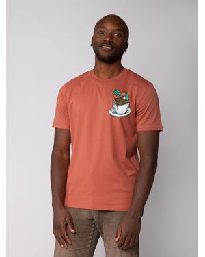 wat? Apparel Wat? Apparel T-Shirt Coffee waves - Orange
