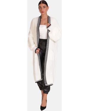 Elara Langer Oversize Cardigan (1-tlg) - Weiß