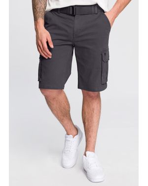 H.i.s. Bermudas (Set, 2-tlg., mit abnehmbarem Gürtel) - Grau