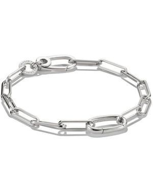 Thomas Sabo Charm-Armband Charm Club Connect: Paperclip Mit Einem Connect Link - Schwarz
