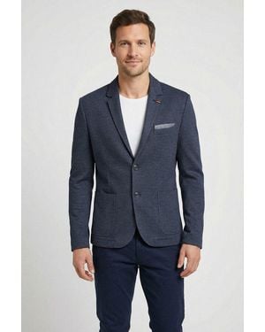 Lerros Jerseysakko Mit Aufgesetzten Taschen - Blau