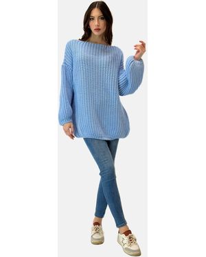 Elara Strickpullover Casual (1-tlg) - Blau
