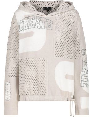 Monari Strickpullover mit Lurex Call it Spring - Weiß