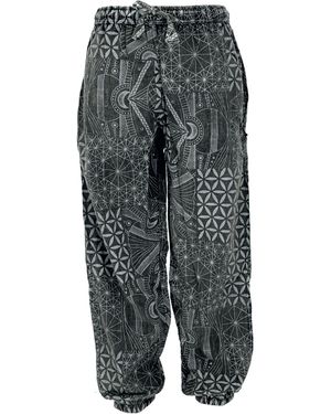 Guru-Shop Relaxhose Stonewash Yogahose - Schwarz