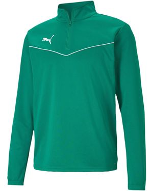 PUMA Fleecepullover Trainingstop teamRISE 1/4 Zip Top 657394 - Grün