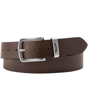 Levi's Ledergürtel METAL TWO HORSE KEEPER BELT mit Metallschließe - Braun