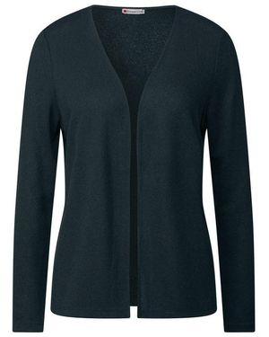 Street One Strickjacke – Offene Langarm-Jacke aus weichem Viskosemix - Blau