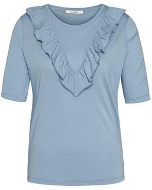 WUNDERWERK Rundhalsshirt Volant tee - Blau