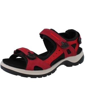 Ecco Yucatan Damen Sandale Rot Nubukleder