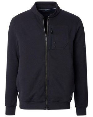 CASA MODA Sweatjacke Sweatjacke Print - Blau