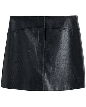 Next Lederrock Strukturierter Minirock Aus Kunstleder (1-Tlg) - Schwarz