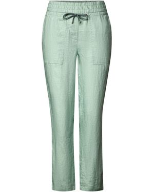 Cecil Chinohose LINEN_Style Tracey 100%LI - Grün