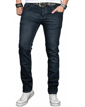 Alessandro Salvarini Slim-fit-Jeans ASLuca Stretch mit Elasthan - Blau