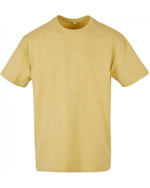 Build Your Brand Rundhalsshirt Heavy Oversize Tee - Gelb