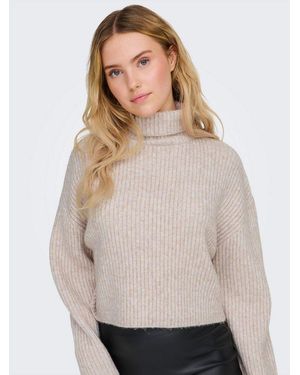 ONLY Rollkragenpullover Onlmelanie L/S Rollneck Pullover Kntnoos - Natur