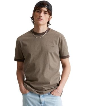 Marc O' Polo T-Shirt aus reiner Bio-Baumwolle - Braun