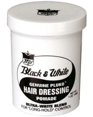 B&W Haarpomade Black & White Genuine Pluko Hair Dressing Pomade 200g - Weiß