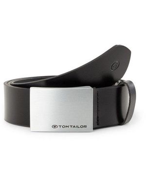 Tom Tailor Ledergürtel Belts Ttbob Ledergürtel Mit Koppelschließe - Schwarz