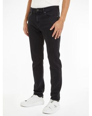 Calvin Klein Jeans SLIM FIT WASHED BLACK im 5-Pocket-Style - Schwarz