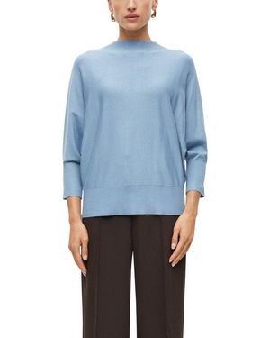 S.oliver Strickpullover Rundhals Viskose - Blau