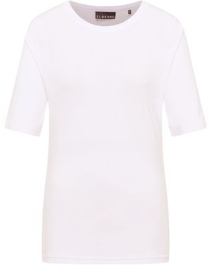 Elbsand T-Shirt Siva Rundhalsausschnitt, locker geschnitten - Weiß