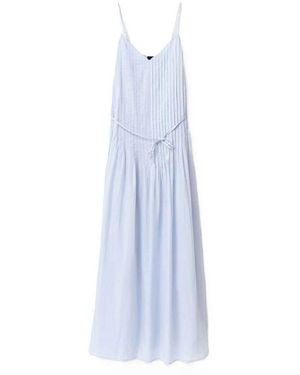 Gina Tricot Sommerkleid Pleated Dress - Blau