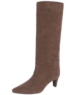 Ital-Design Damenstiefel Mit Absatz Und Hohem Schaft Stiefel (92392496) Pfennig-/Stilettoabsatz Stiefel - Braun