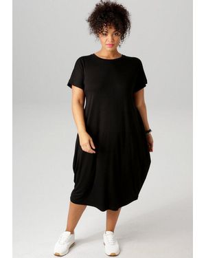 Aniston PLUS Jerseykleid - Schwarz