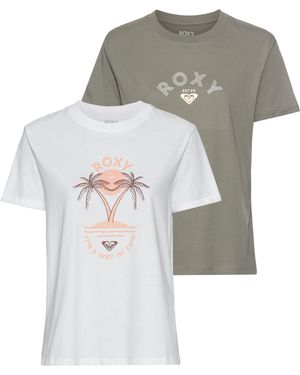 Roxy T-Shirt PACK SPARKLE EVENING BG - Grau