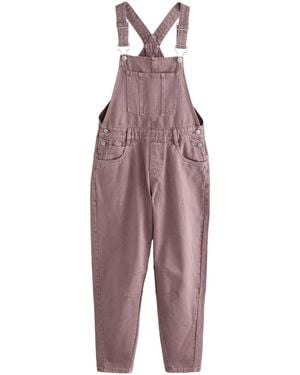 Next Jumpsuit Denim-Latzhose aus 100 % Baumwolle (1-tlg) - Lila