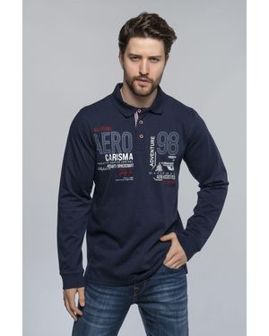 Carisma Poloshirt (1-tlg) Premium Langarmpolo - Blau