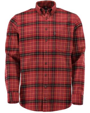 Tom Collins Langarmhemd Gaowod Regular Fit, Button-Down-Kragen, Flanell, aufgesetzte Brusttasche - Rot