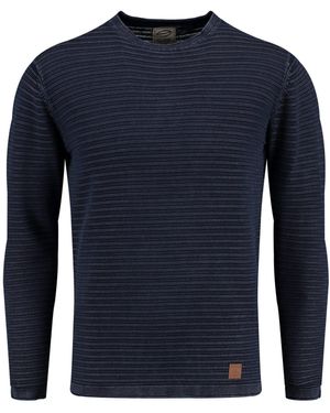 Key Largo Rundhalspullover MST KLMANUEL round - Blau