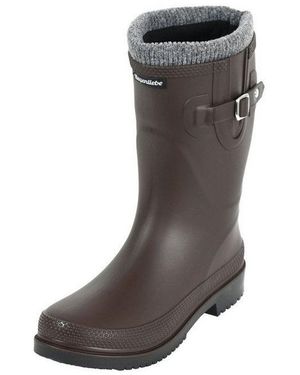 Regenliebe Pfütze-W Gummistiefel Halbschaft Regenstiefel Mit Warmfutterstrumpf - Grau