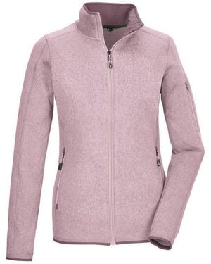 Killtec Fleecejacke Kow 111 Wmn Knt Flc Jckt Strickfleecejacke, Melange-Optik, Stretch, Verschließbare Taschen - Pink