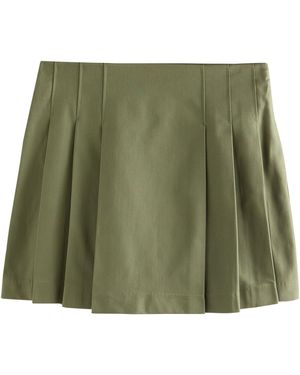 Next Minirock Kilt-Faltenrock in Minilänge aus 100 % Baumwolle (1-tlg) - Grün