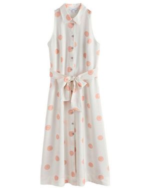 Next Midikleid Neckholder-Hemdkleid - Weiß