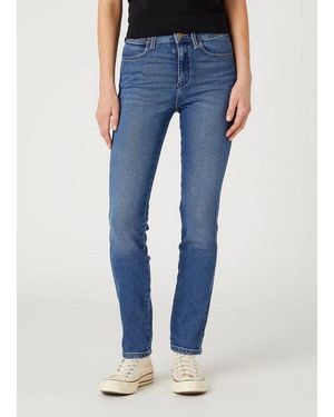 Wrangler Slim-Fit-Jeans High Waist & Superstretch - Blau
